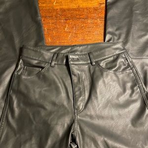 H&M faux leather pants